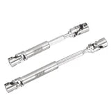INJORA Steel F/R Center Drive Shafts for SCX24 C10 JLU Bronco Base Camp 4Runner Silver