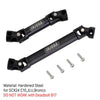INJORA Steel Front Rear Center Drive Shafts for SCX24 C10 JLU Bronco Base Camp 4Runner (Black)