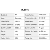 INJORA 75KG Super Torque Digital Servo for 1/5 RC Car BAJA RC Truck Parts