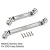 INJORA Stainless Steel Drive Shafts for SCX24 Jeep Gladiator Power Wagon (Silver)