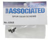 Team Associated Spur Gear Screw Set (4) (RC10GT/T2/T3,B2/B3)