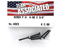 Team Associated Screw F. H. 4-40 X 3/4 Steel Black (6)