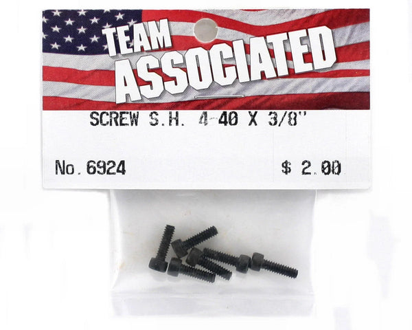 Team Associated 4-40 x 3/8" Cap Head Screw (6)