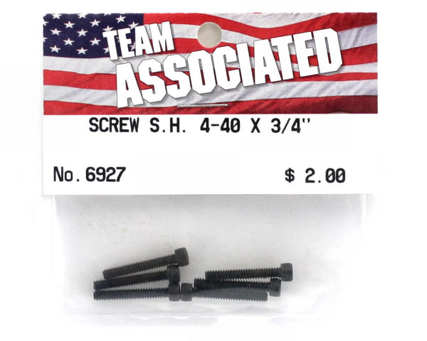 Team Associated 4-40 x 3/4" Cap Head Screw (6)