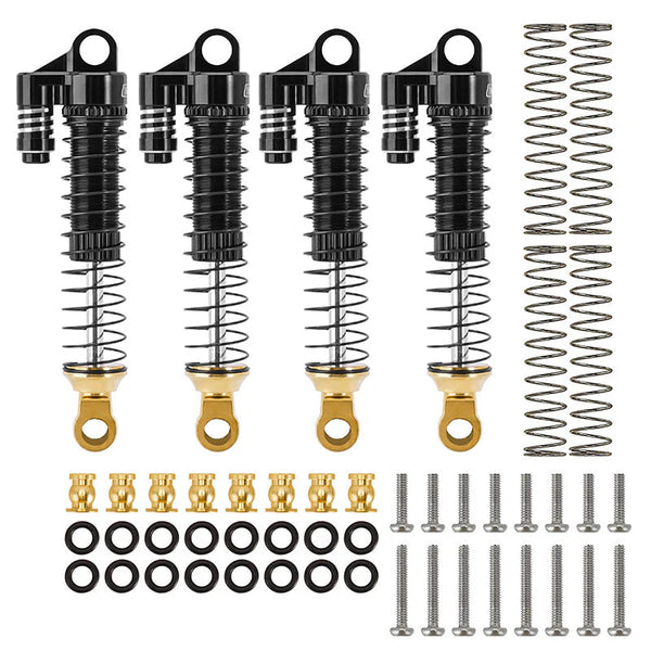 INJORA 59mm Long Threaded Oil Shocks with Brass End for 1/18 TRX4M