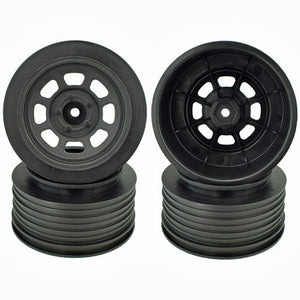 DE Racing Speedway Short Course Wheels, for Traxxas Slash Front, Black