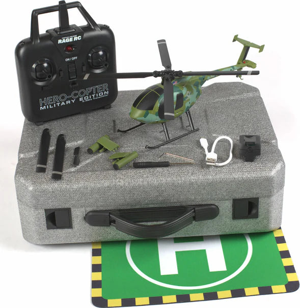 Rage RC Hero-Copter Military, 4-Blade RTF Heli; Marines