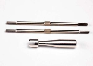 Traxxas turnbuckles, titanium 94mm (2)