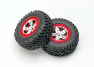 Traxxas t&w sct stn chrome,red/sct of/r