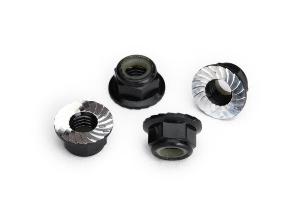 Traxxas Nuts Flanged Locking Black 5mm