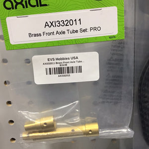 Axial Brass Front Axle Tube Set (60g): PRO