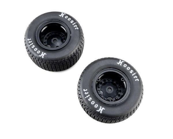 Losi 22S Dirt Late Model Hoosier 1/10 Pre-Mounted Tires (Black) (2) (Soft) (Front/Rear)
