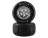 Losi 22S Dirt Late Model Hoosier 1/10 Pre-Mounted Tires (Satin Aluminum) (2) (Soft) (Front/Rear)