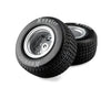 Losi 22S Dirt Late Model Hoosier 1/10 Pre-Mounted Tires (Satin Aluminum) (2) (Soft) (Front/Rear)