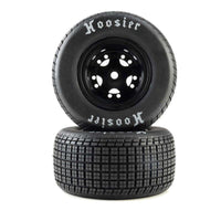 Losi 22S Dirt Late Model Hoosier 1/10 Pre-Mounted Tires (Black) (2) (Soft) (Front/Rear)