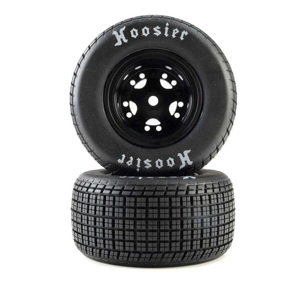Losi Hoosier Tires, Soft, Mounted, Black, FR/RR (2) 22S DLM
