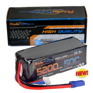 Powerhobby 6S 22.2V 5200mAh 50C Lipo Battery w EC5 Plug Soft Case 6-cell