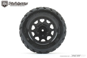 Powerhobby Rockform 1/10 SC Belted Tires (2) with Removable Hex Wheels