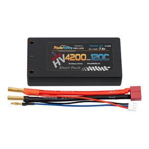 Power Hobby 2S 7.6V HV + Graphene 4200mah 120c Shorty Lipo Battery