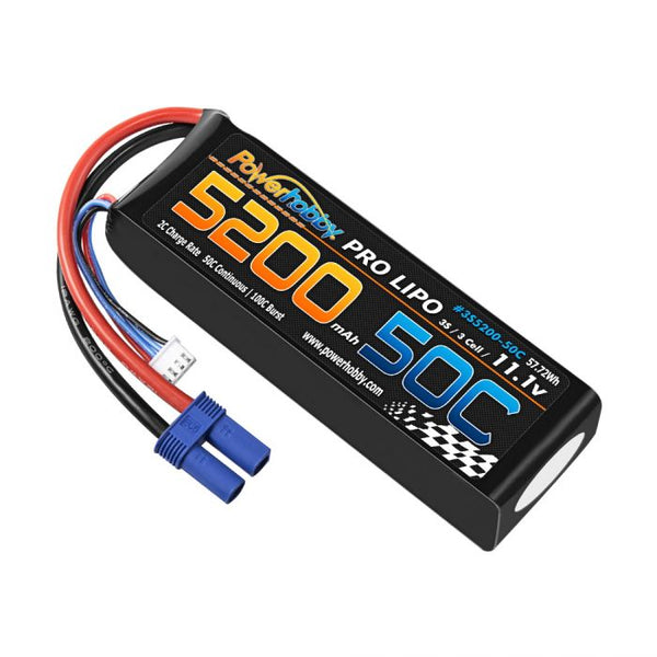 Powerhobby 2S 7.4V 5200mAh 35C Lipo Battery W XT60 Plug Adapter 2-Cell (2) Compatible With: Traxxas Slash 4x4 4WD 2WD Stampede Rustler E-Revo E-Maxx Spartan M41 X-Maxx Brushless VXL - Foto 4