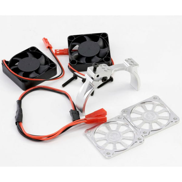 Power Hobby 1/8 Aluminum Heatsink 40mm Dual High Speed Cooling Fans