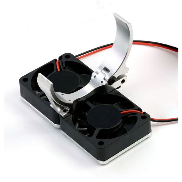 Power Hobby 1/8 Aluminum Heatsink 40mm Dual High Speed Cooling Fans