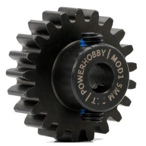 Power Hobby Hardened Steel 21T Mod1 5mm Pinion Gear with 2 Grub Screws