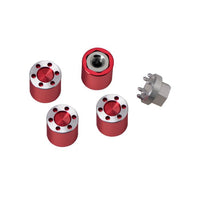 Power Hobby 1/24 Scale Rock Crawler M2 Locking Hubs W/Tool, Red, for