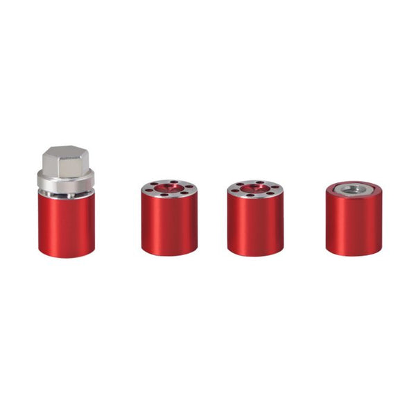 Power Hobby 1/24 Scale Rock Crawler M2 Locking Hubs W/Tool, Red, for