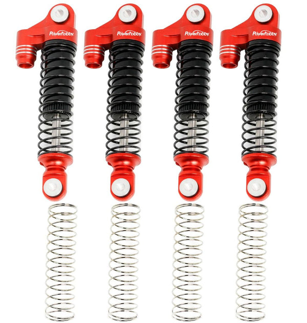 Power Hobby Aluminum 51mm Long Travel Shocks, Red, for Traxxas TRX-4M