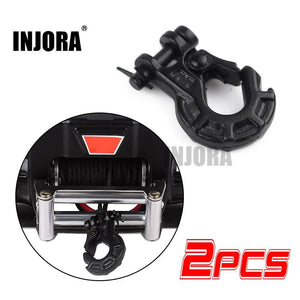 INJORA 2pcs Metal Winch Hooks, 1/10 Scale Accessories for RC Crawler
