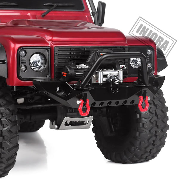 INJORA Metal Automatic Winch Wireless Remote Controller System For 1/10 RC Crawler RED