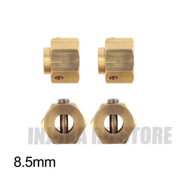 INJORA 4PCS/6PCS 12mm Heavy Brass Wheel Hex Hub Extenders For Traxxas TRX4 TRX6 8.5mm