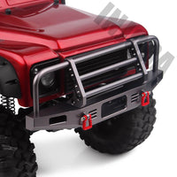 INJORA Adjustable Metal Front Bumper for TRX4 SCX10 & SCX10 II-Titanium