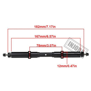 INJORA Metal RC Car Unpowered Rear Axle 133.5mm/155mm/182mm for Tamiya Tractor - 182mm