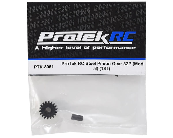 ProTek RC Steel 32P Pinion Gear w/3.17mm Reducer Sleeve (Mod .8) (5mm Bore) (14T)