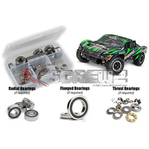 RC Screwz Stainless Steel / Rubber Shielded Bearing Kit for Traxxas Slash 44 BL-2s 1/10