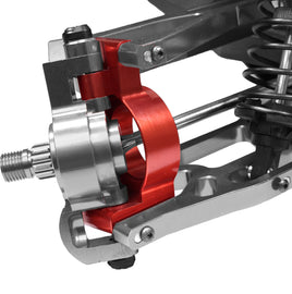 RCE1901R X-Maxx Alum Front Hub Carrier Set-Red