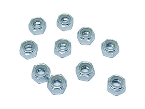Racers Edge Nylon Lock Nut M5 (10pcs) Silver