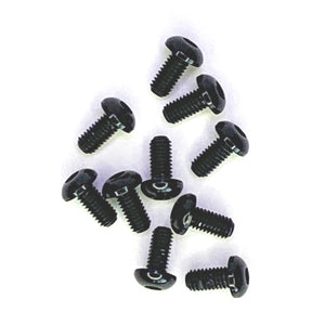 Racers Edge Button Head Hex Screw 3x6mm Black (10pcs)