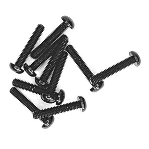 Racers Edge Button Head Hex Screw 3x16mm Black (10pcs)