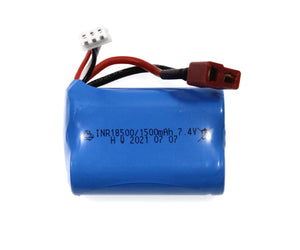 Racers Edge Li-Ion 7.4V 1500mAh Battery Pack (TYPE 18500) w/T-Plug for