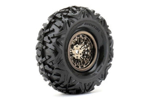 Roapex Booster 1/10 Crawler Tires Mounted on Chrome Black 1.9