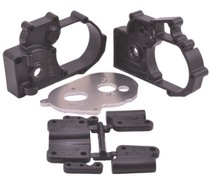 RPM Black Hybrid Gearbox Housing & Rear Mounts - Traxxas 2WD
