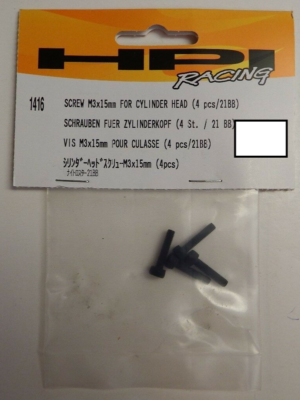 HPI Screw M3X15MM (For Cylinder Head) 4PCS/21BB