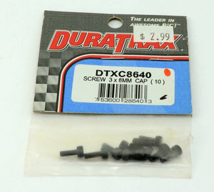 DuraTrax Screw 3x8mm Cap (10)