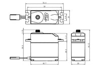Savox Budget Analog Servo .15/8kg-cm @6v Standard Size, Metal Gear