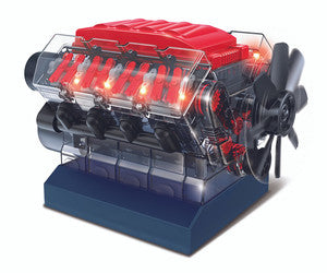 OWI VROOM! STEM V8 Engine Over 270 Piece DIY STEM Kit