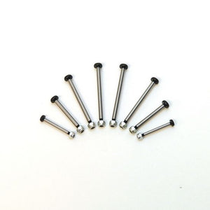 ST Racing Polished Steel Lock-Nut Style Hinge-Pin Kit (Silver)
