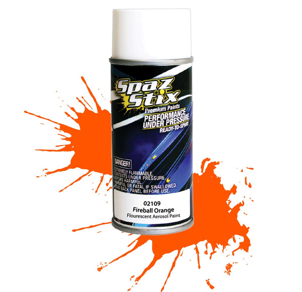 Spaz Stix FIREBALL ORANGE FLUORESCENT AEROSOL PAINT 3.5OZ